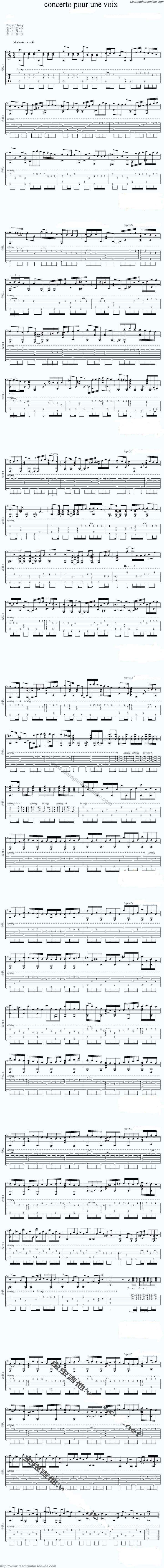 Concerto pour une voix by Saint Preux Danielle Licari Guitar Tabs Chords Solo Notes Sheet Music Free